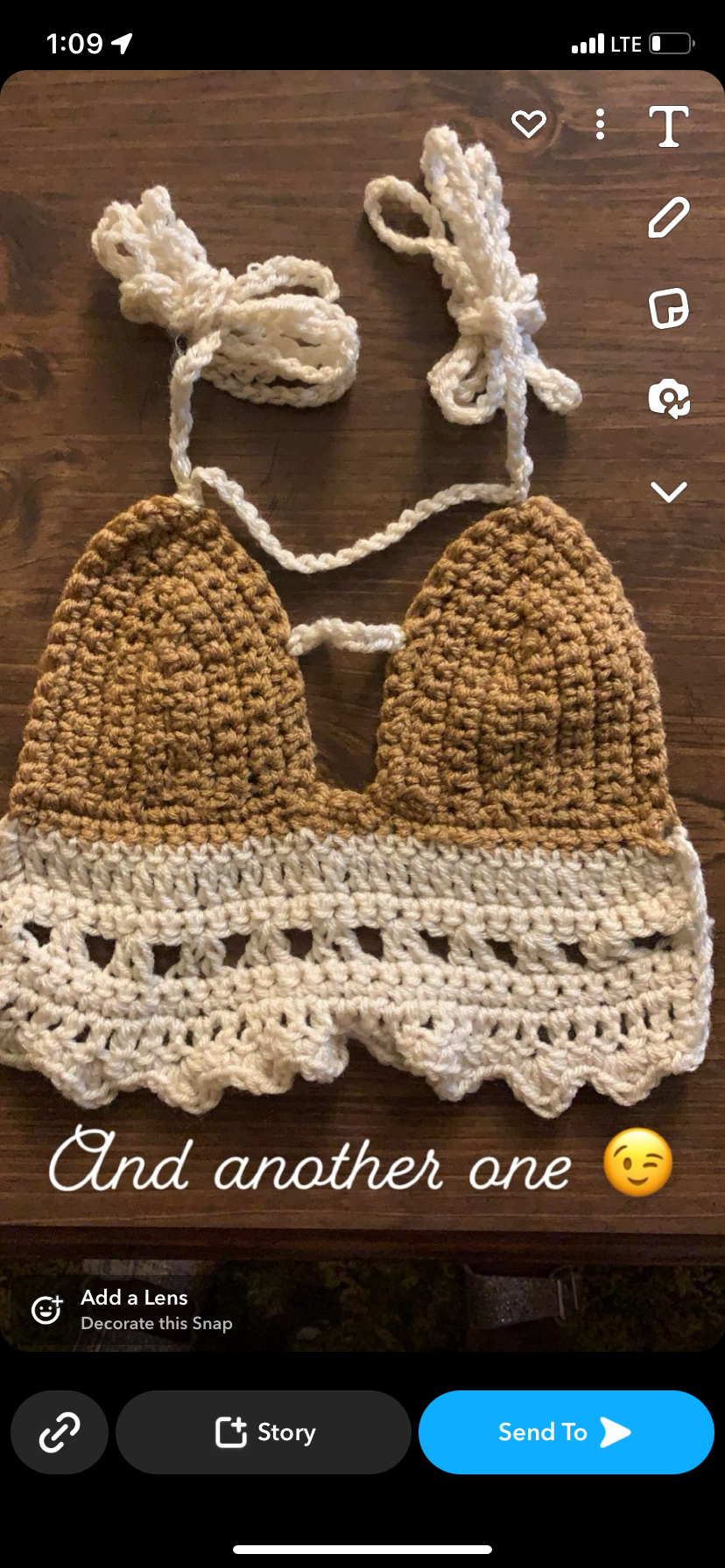 Crochet crop top